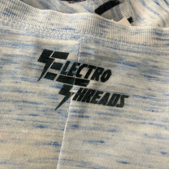 Electro Threads Blue Burn Ying Yang Watercolor Wide Sleeve Top Large - Picture 6 of 11